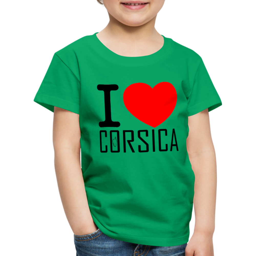 T-shirt Premium Enfant i Love Corsica - Ochju Ochju vert / 98/104 (2 ans) SPOD T-shirt Premium Enfant T-shirt Premium Enfant i Love Corsica