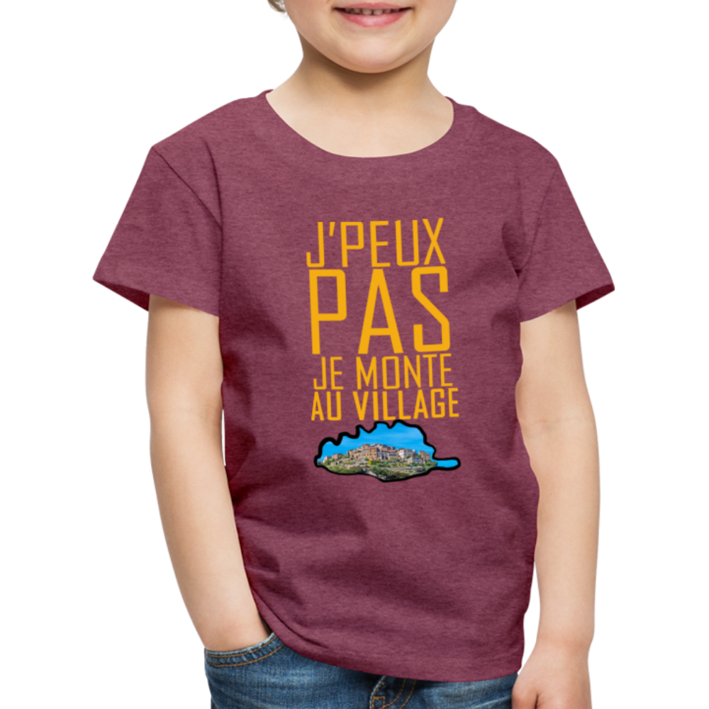 T-shirt Premium Enfant Je Monte au Village - Ochju Ochju rouge bordeaux chiné / 98/104 (2 ans) SPOD T-shirt Premium Enfant T-shirt Premium Enfant Je Monte au Village