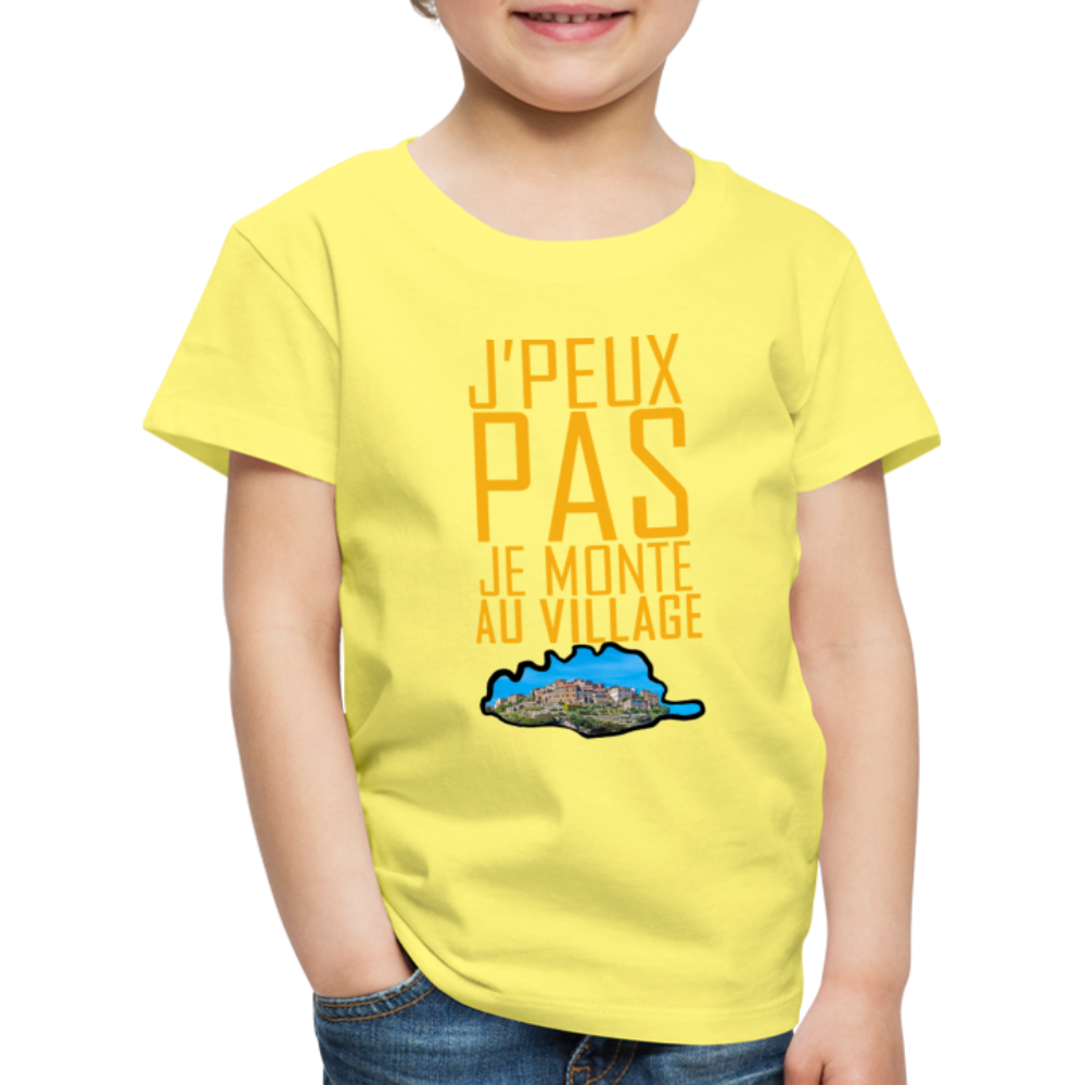 T-shirt Premium Enfant Je Monte au Village - Ochju Ochju jaune / 98/104 (2 ans) SPOD T-shirt Premium Enfant T-shirt Premium Enfant Je Monte au Village