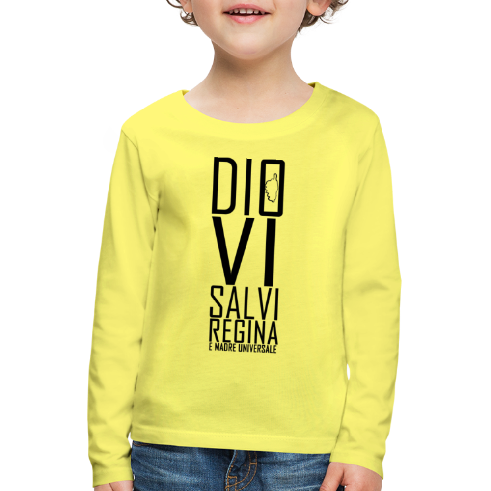 T-shirt ML Enfant Dio Vi Salvi Regina - Ochju Ochju jaune / 98/104 (2 ans) SPOD T-shirt manches longues Premium Enfant T-shirt ML Enfant Dio Vi Salvi Regina