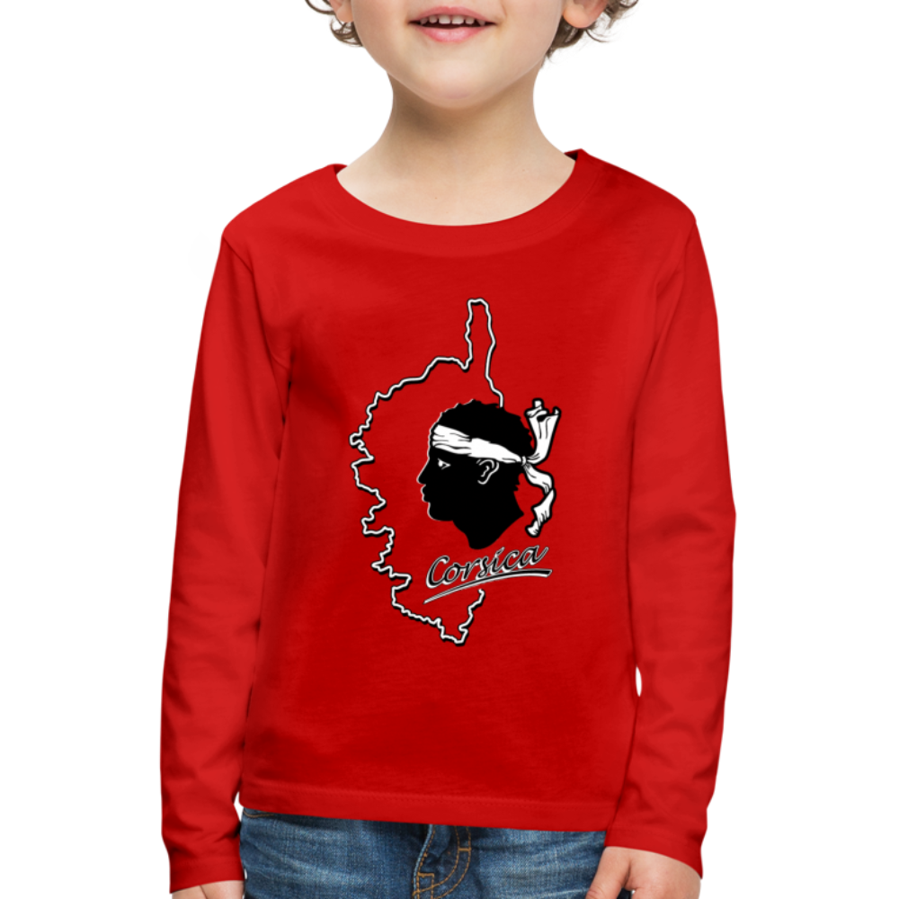 T-shirt ML Enfant Corse & Tête de Maure - Ochju Ochju rouge / 98/104 (2 ans) SPOD T-shirt manches longues Premium Enfant T-shirt ML Enfant Corse & Tête de Maure