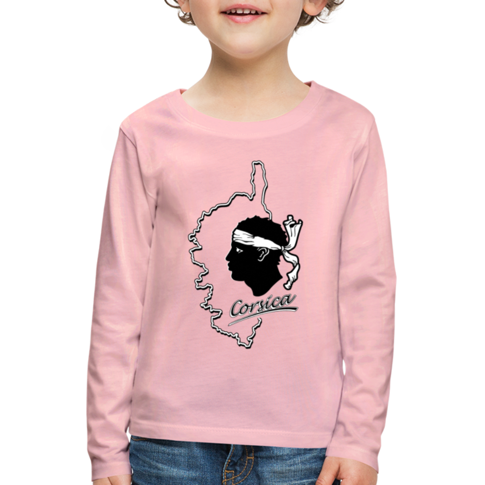T-shirt ML Enfant Corse & Tête de Maure - Ochju Ochju rose liberty / 98/104 (2 ans) SPOD T-shirt manches longues Premium Enfant T-shirt ML Enfant Corse & Tête de Maure
