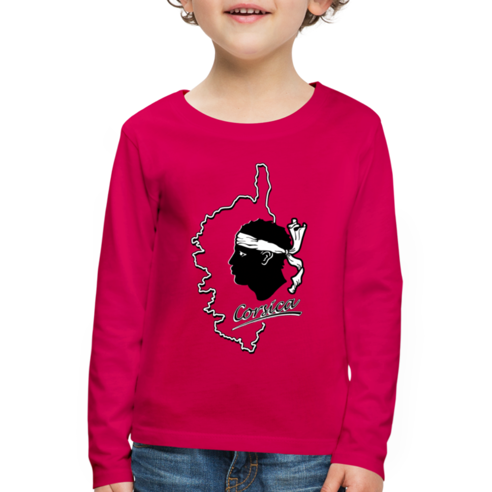 T-shirt ML Enfant Corse & Tête de Maure - Ochju Ochju rubis / 98/104 (2 ans) SPOD T-shirt manches longues Premium Enfant T-shirt ML Enfant Corse & Tête de Maure