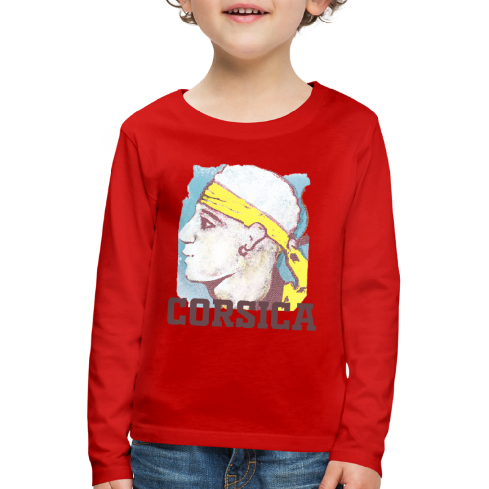 T-shirt ML Enfant Tête de Maure - Ochju Ochju rouge / 98/104 (2 ans) SPOD T-shirt manches longues Premium Enfant T-shirt ML Enfant Tête de Maure