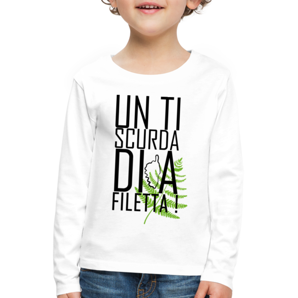 T-shirt ML Enfant Un Ti Scurda di a Filetta ! - Ochju Ochju blanc / 98/104 (2 ans) SPOD T-shirt manches longues Premium Enfant T-shirt ML Enfant Un Ti Scurda di a Filetta !