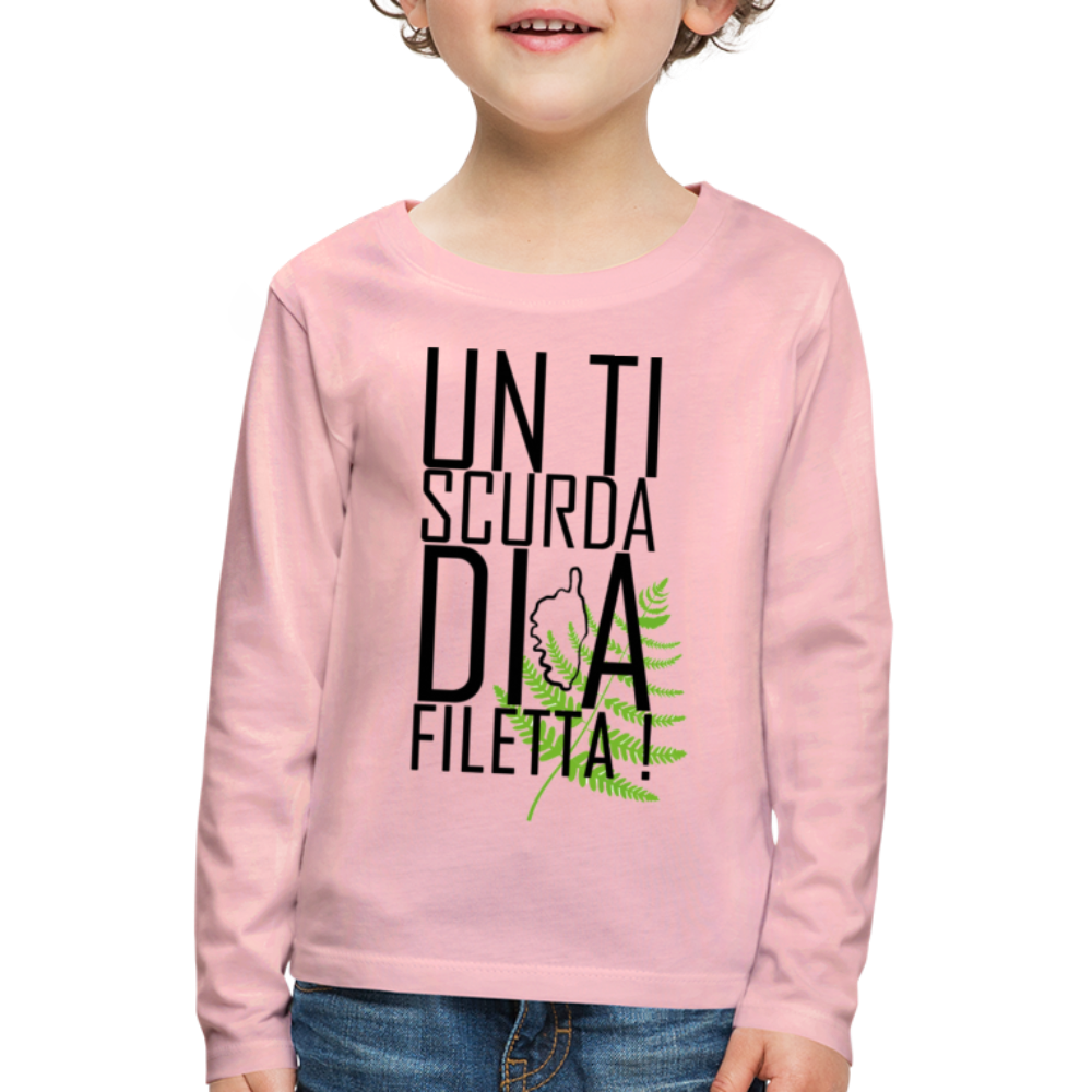 T-shirt ML Enfant Un Ti Scurda di a Filetta ! - Ochju Ochju rose liberty / 98/104 (2 ans) SPOD T-shirt manches longues Premium Enfant T-shirt ML Enfant Un Ti Scurda di a Filetta !