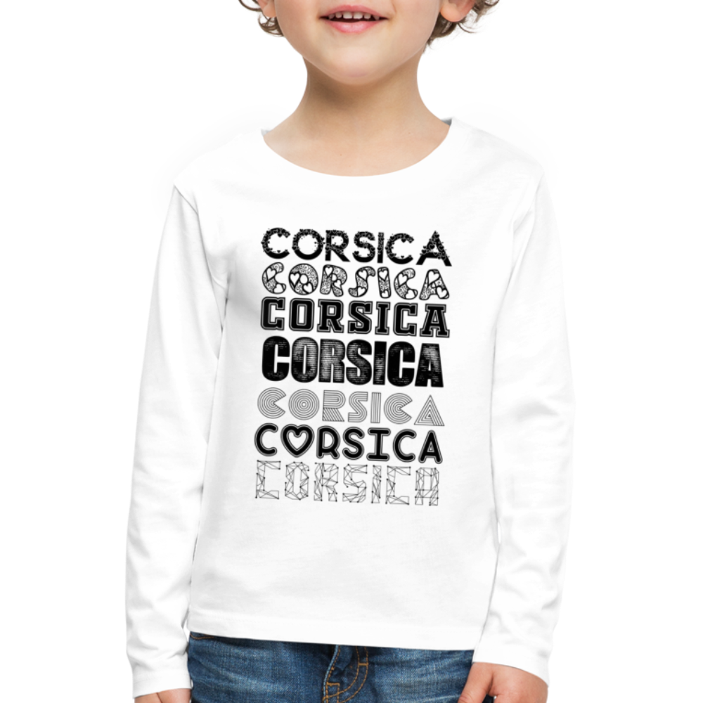T-shirt ML Enfant Corsica - Ochju Ochju blanc / 98/104 (2 ans) SPOD T-shirt manches longues Premium Enfant T-shirt ML Enfant Corsica