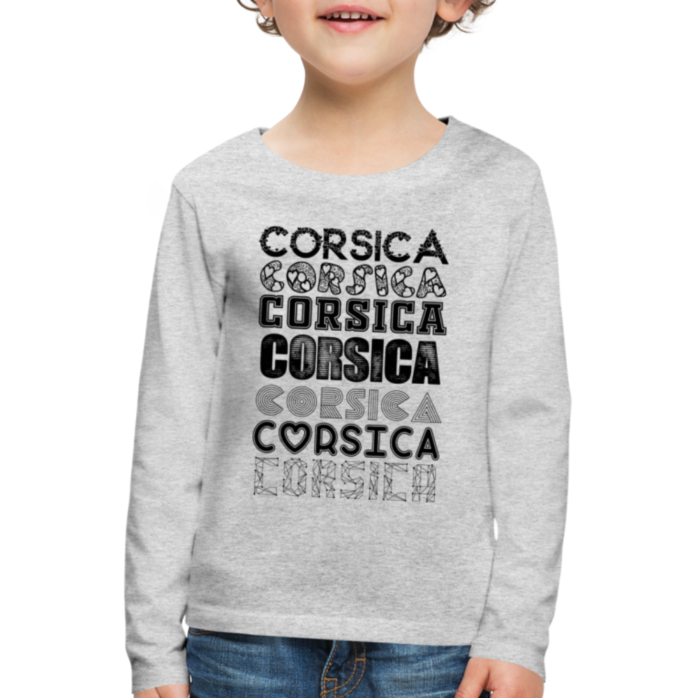 T-shirt ML Enfant Corsica - Ochju Ochju gris chiné / 98/104 (2 ans) SPOD T-shirt manches longues Premium Enfant T-shirt ML Enfant Corsica