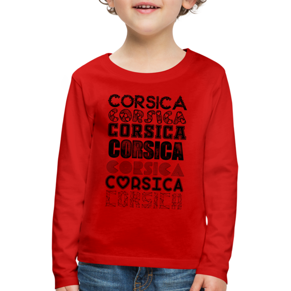 T-shirt ML Enfant Corsica - Ochju Ochju rouge / 98/104 (2 ans) SPOD T-shirt manches longues Premium Enfant T-shirt ML Enfant Corsica