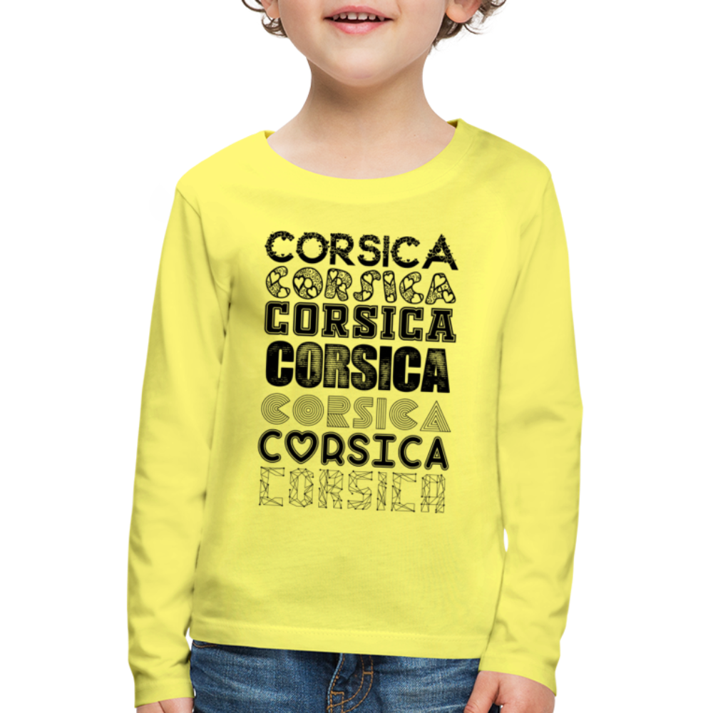 T-shirt ML Enfant Corsica - Ochju Ochju jaune / 98/104 (2 ans) SPOD T-shirt manches longues Premium Enfant T-shirt ML Enfant Corsica