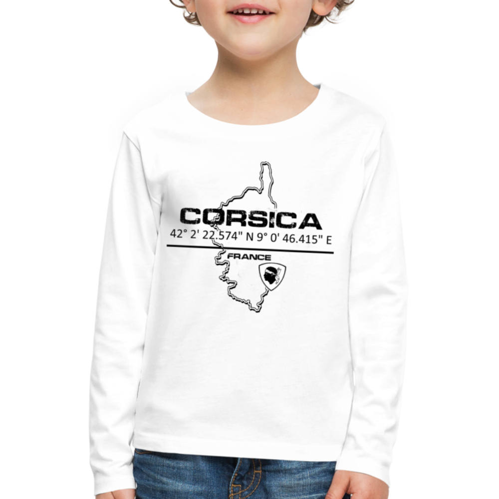 T-shirt ML Enfant GPS Corsica - Ochju Ochju blanc / 98/104 (2 ans) SPOD T-shirt manches longues Premium Enfant T-shirt ML Enfant GPS Corsica