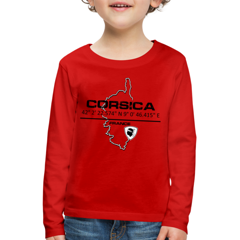 T-shirt ML Enfant GPS Corsica - Ochju Ochju rouge / 98/104 (2 ans) SPOD T-shirt manches longues Premium Enfant T-shirt ML Enfant GPS Corsica