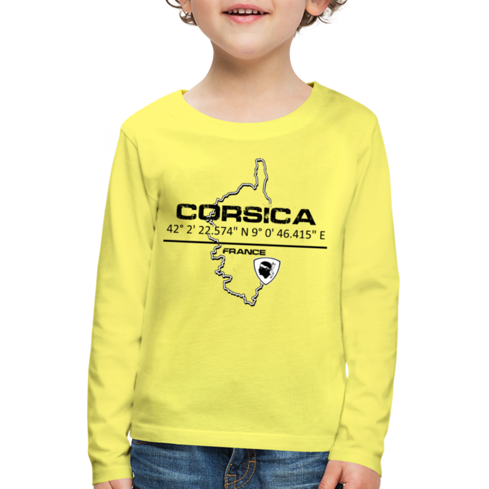 T-shirt ML Enfant GPS Corsica - Ochju Ochju jaune / 98/104 (2 ans) SPOD T-shirt manches longues Premium Enfant T-shirt ML Enfant GPS Corsica