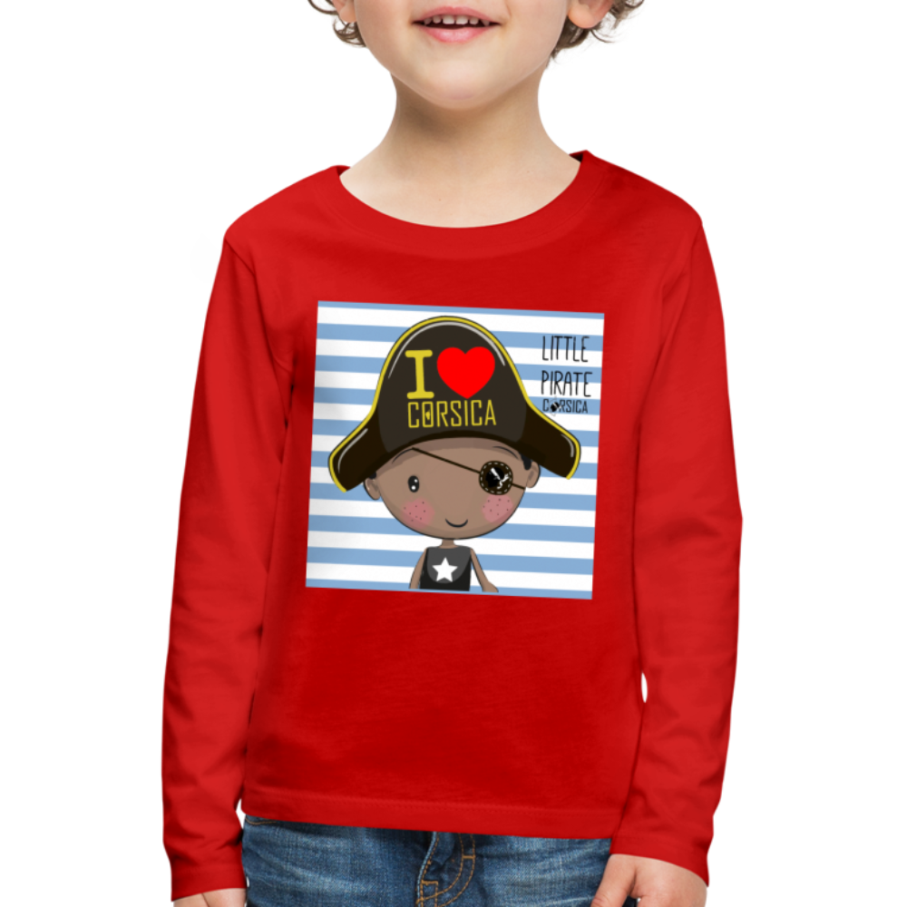 T-shirt ML Enfant Pirate of Corsica - Ochju Ochju rouge / 98/104 (2 ans) SPOD T-shirt manches longues Premium Enfant T-shirt ML Enfant Pirate of Corsica