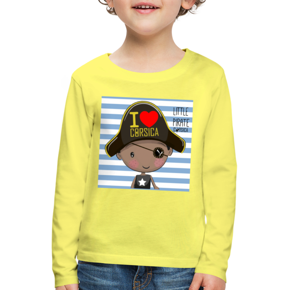 T-shirt ML Enfant Pirate of Corsica - Ochju Ochju jaune / 98/104 (2 ans) SPOD T-shirt manches longues Premium Enfant T-shirt ML Enfant Pirate of Corsica