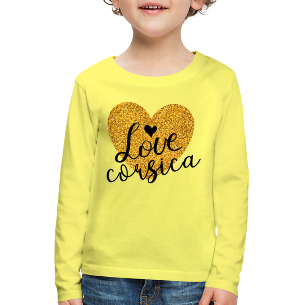 T-shirt ML Enfant Love Corsica - Ochju Ochju jaune / 98/104 (2 ans) SPOD T-shirt manches longues Premium Enfant T-shirt ML Enfant Love Corsica