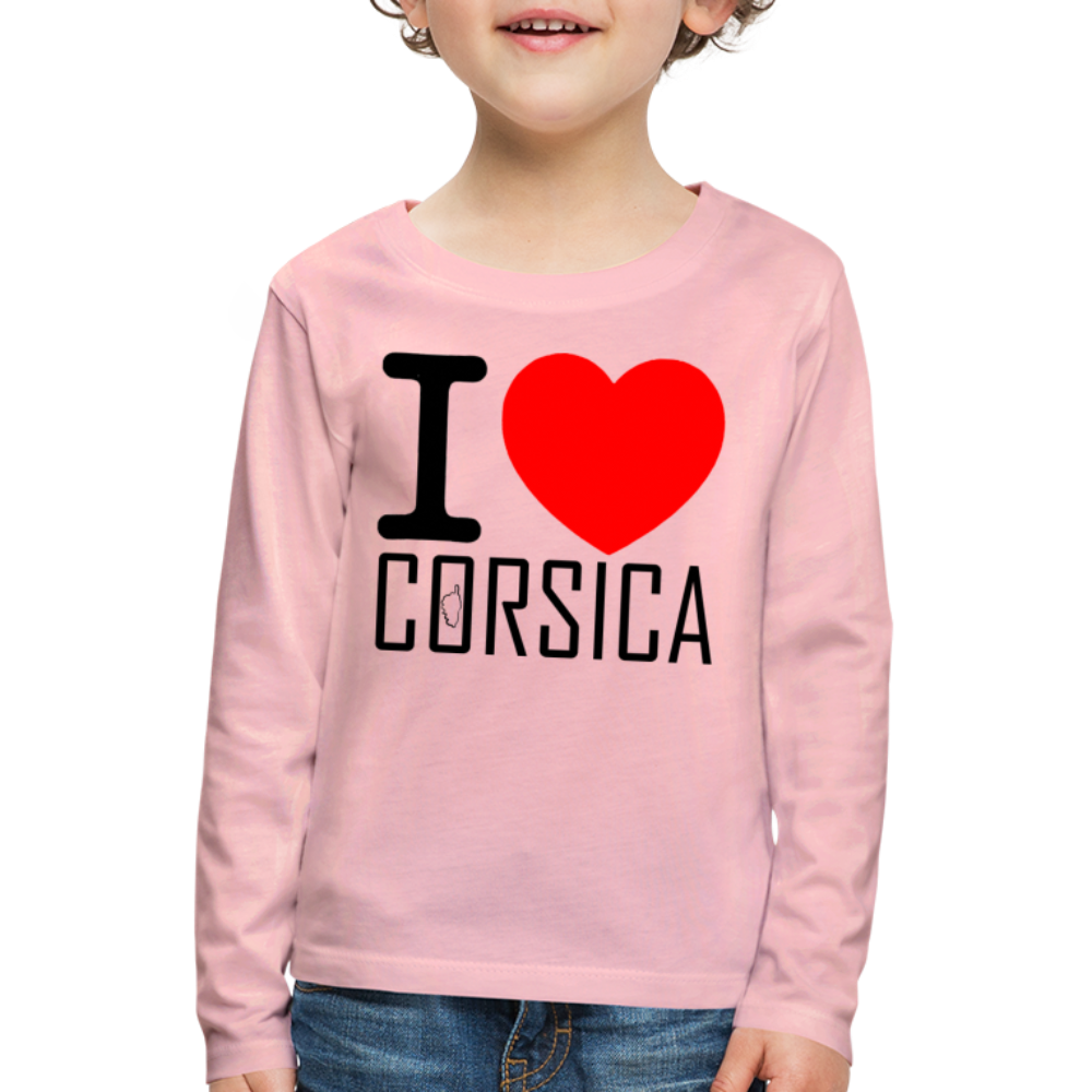 T-shirt ML Enfant I Love Corsica - Ochju Ochju rose liberty / 98/104 (2 ans) SPOD T-shirt manches longues Premium Enfant T-shirt ML Enfant I Love Corsica