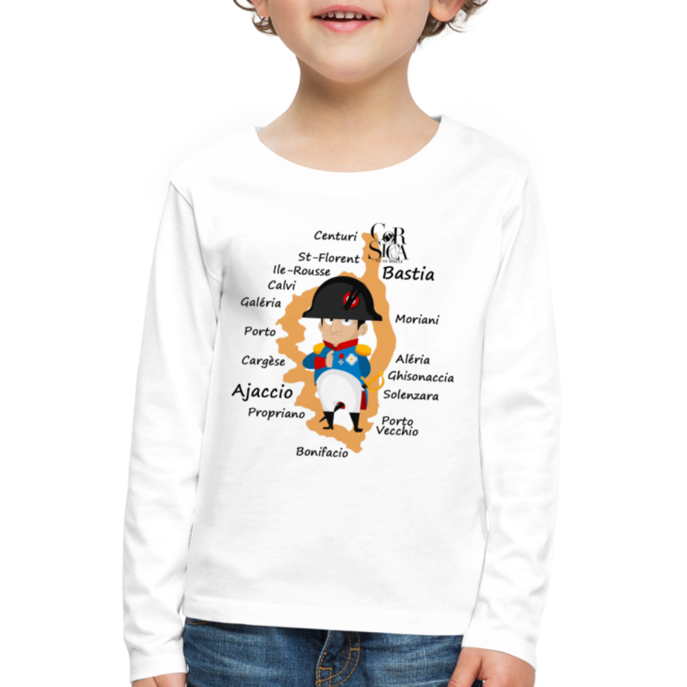 T-shirt ML Enfant Napoléon Corsica - Ochju Ochju blanc / 98/104 (2 ans) SPOD T-shirt manches longues Premium Enfant T-shirt ML Enfant Napoléon Corsica