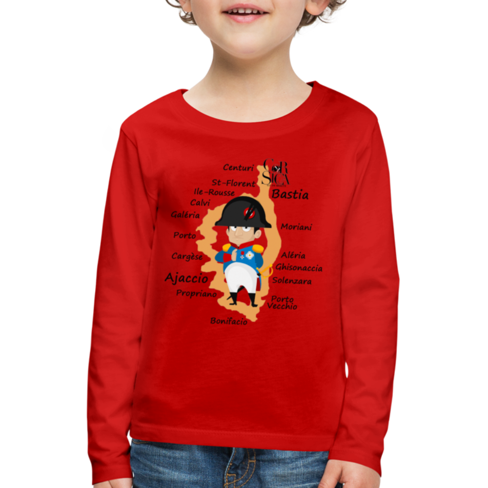 T-shirt ML Enfant Napoléon Corsica - Ochju Ochju rouge / 98/104 (2 ans) SPOD T-shirt manches longues Premium Enfant T-shirt ML Enfant Napoléon Corsica