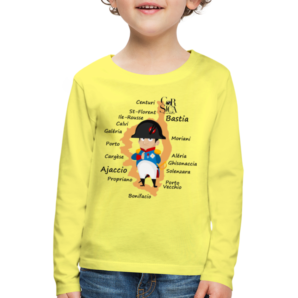 T-shirt ML Enfant Napoléon Corsica - Ochju Ochju jaune / 98/104 (2 ans) SPOD T-shirt manches longues Premium Enfant T-shirt ML Enfant Napoléon Corsica