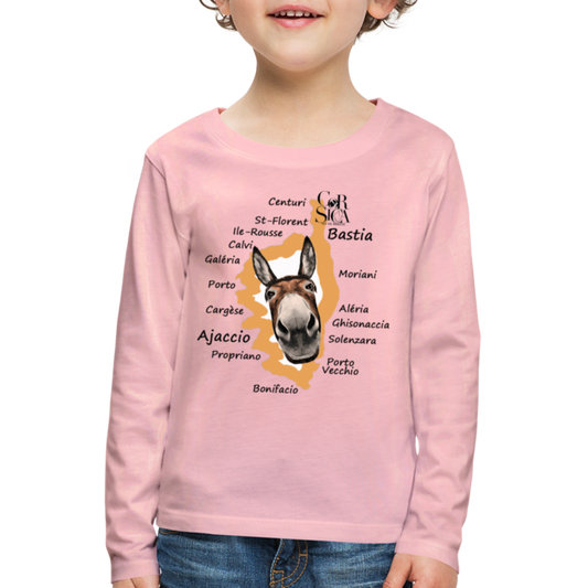 T-shirt ML Enfant Âne Corse - Ochju Ochju rose liberty / 98/104 (2 ans) SPOD T-shirt manches longues Premium Enfant T-shirt ML Enfant Âne Corse