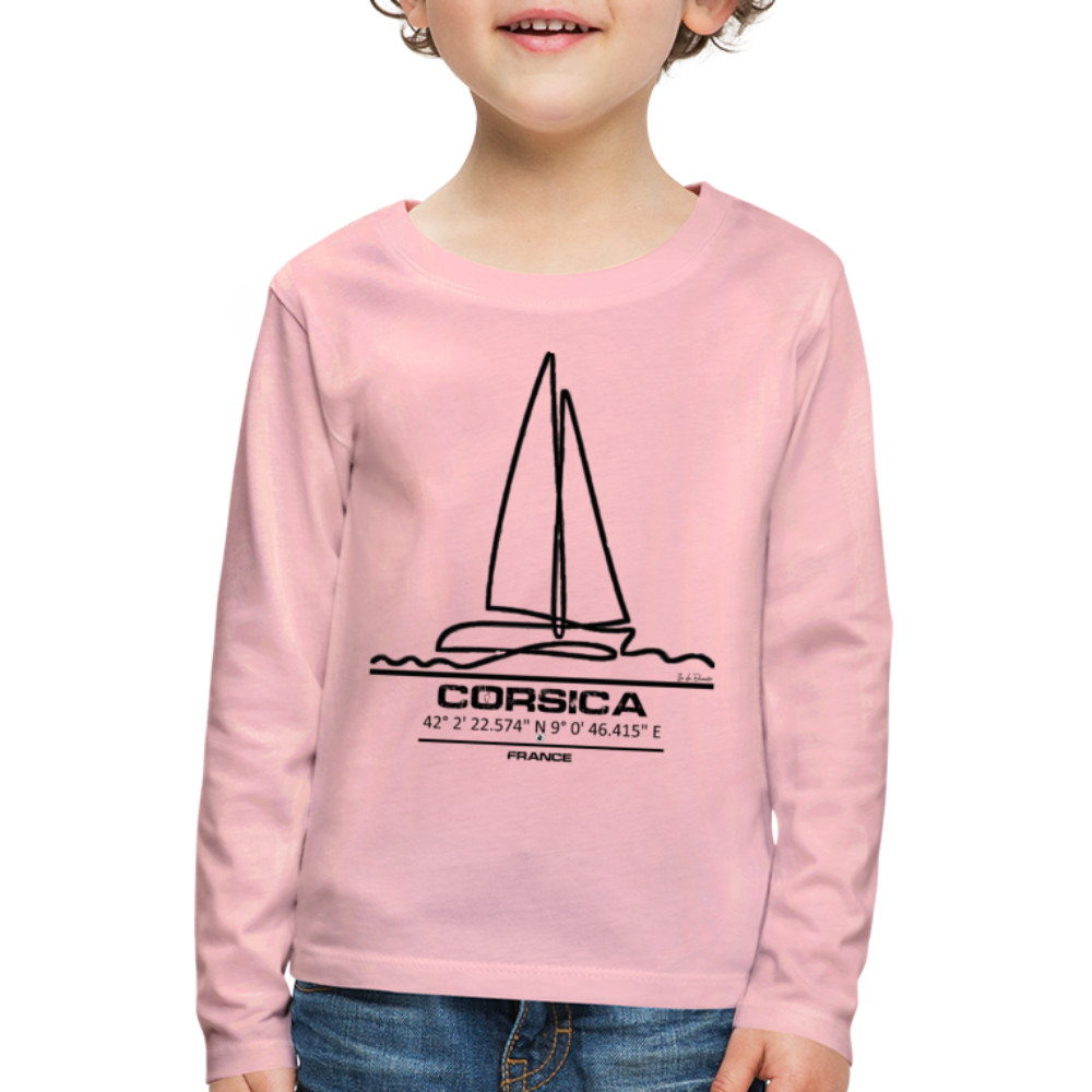 T-shirt ML Enfant Corsica Voilier - Ochju Ochju rose liberty / 98/104 (2 ans) SPOD T-shirt manches longues Premium Enfant T-shirt ML Enfant Corsica Voilier