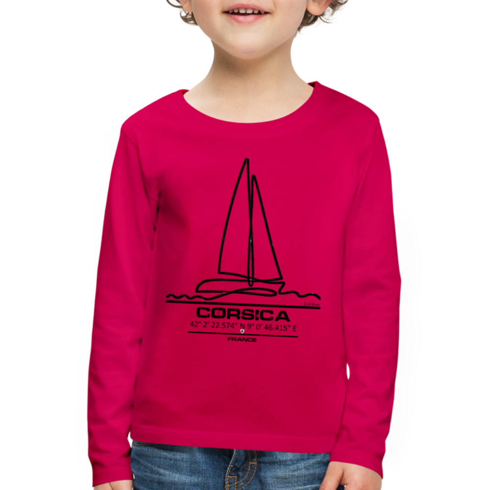 T-shirt ML Enfant Corsica Voilier - Ochju Ochju rubis / 98/104 (2 ans) SPOD T-shirt manches longues Premium Enfant T-shirt ML Enfant Corsica Voilier