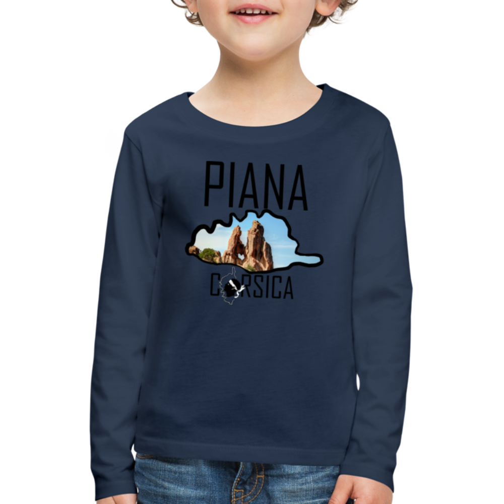 T-shirt ML Enfant Piana Corsica - Ochju Ochju bleu marine / 98/104 (2 ans) SPOD T-shirt manches longues Premium Enfant T-shirt ML Enfant Piana Corsica