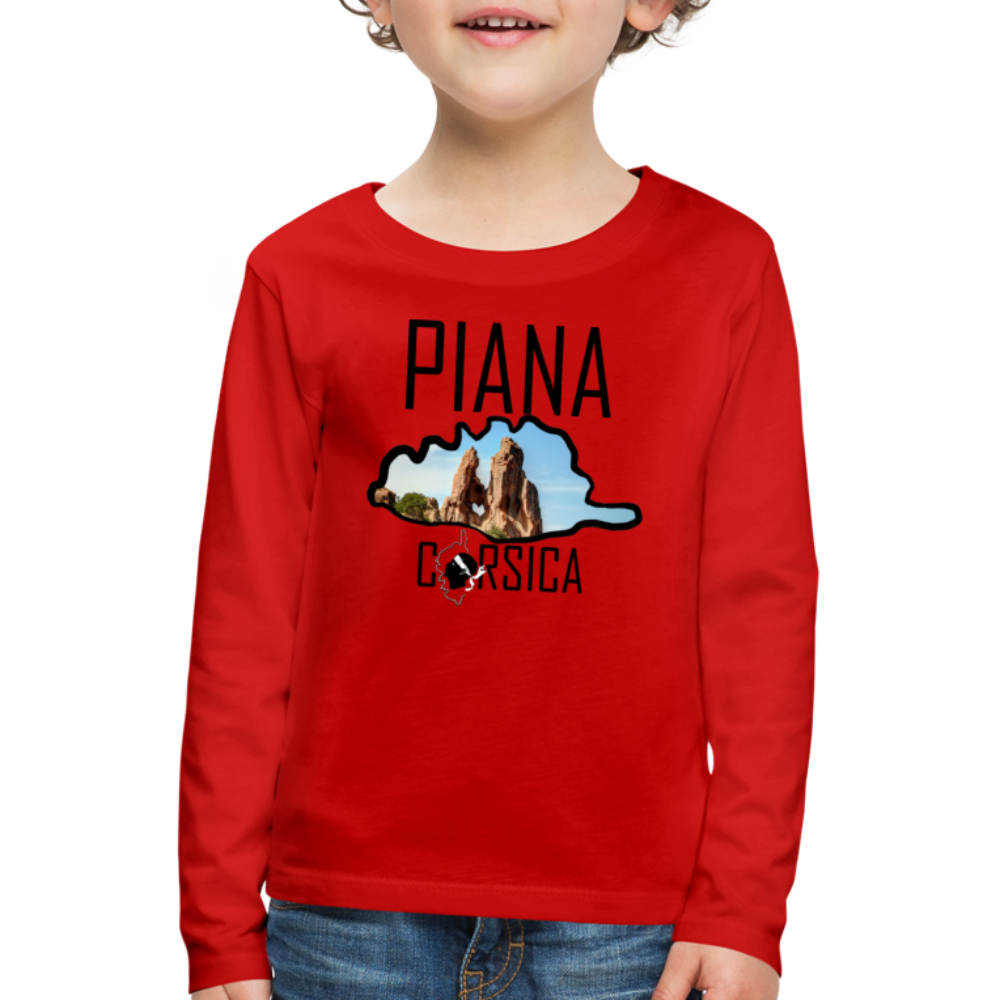 T-shirt ML Enfant Piana Corsica - Ochju Ochju rouge / 98/104 (2 ans) SPOD T-shirt manches longues Premium Enfant T-shirt ML Enfant Piana Corsica
