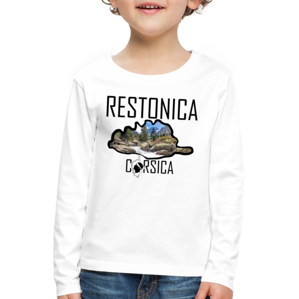 T-shirt ML Enfant La Restonica Corsica - Ochju Ochju blanc / 98/104 (2 ans) SPOD T-shirt manches longues Premium Enfant T-shirt ML Enfant La Restonica Corsica