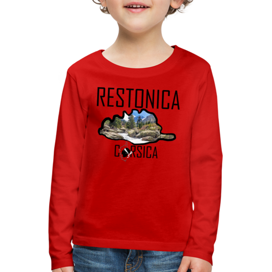 T-shirt ML Enfant La Restonica Corsica - Ochju Ochju rouge / 98/104 (2 ans) SPOD T-shirt manches longues Premium Enfant T-shirt ML Enfant La Restonica Corsica