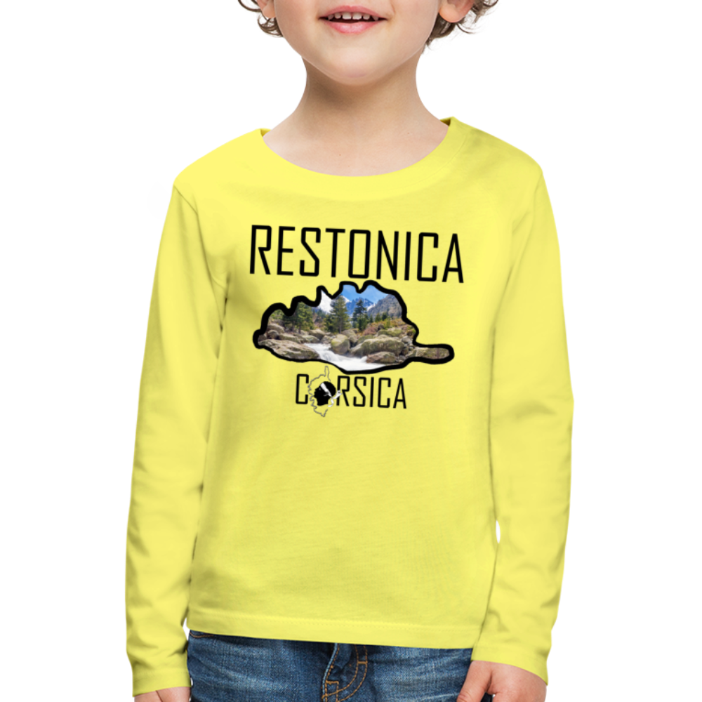 T-shirt ML Enfant La Restonica Corsica - Ochju Ochju jaune / 98/104 (2 ans) SPOD T-shirt manches longues Premium Enfant T-shirt ML Enfant La Restonica Corsica