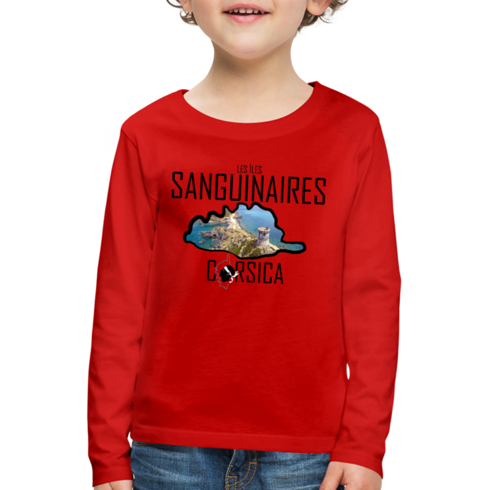 T-shirt ML Enfant Les Sanguinaires Corsica - Ochju Ochju rouge / 98/104 (2 ans) SPOD T-shirt manches longues Premium Enfant T-shirt ML Enfant Les Sanguinaires Corsica