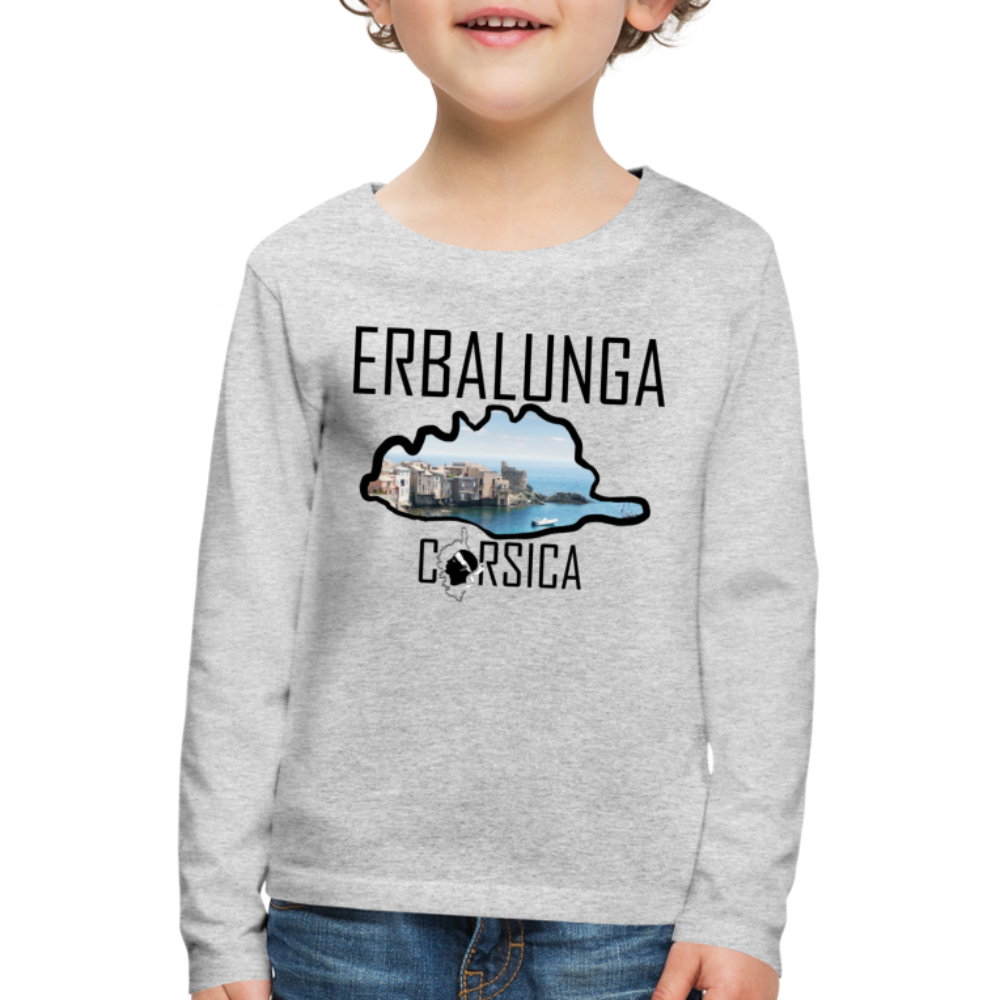 T-shirt ML Enfant Erbalunga Corsica - Ochju Ochju gris chiné / 98/104 (2 ans) SPOD T-shirt manches longues Premium Enfant T-shirt ML Enfant Erbalunga Corsica