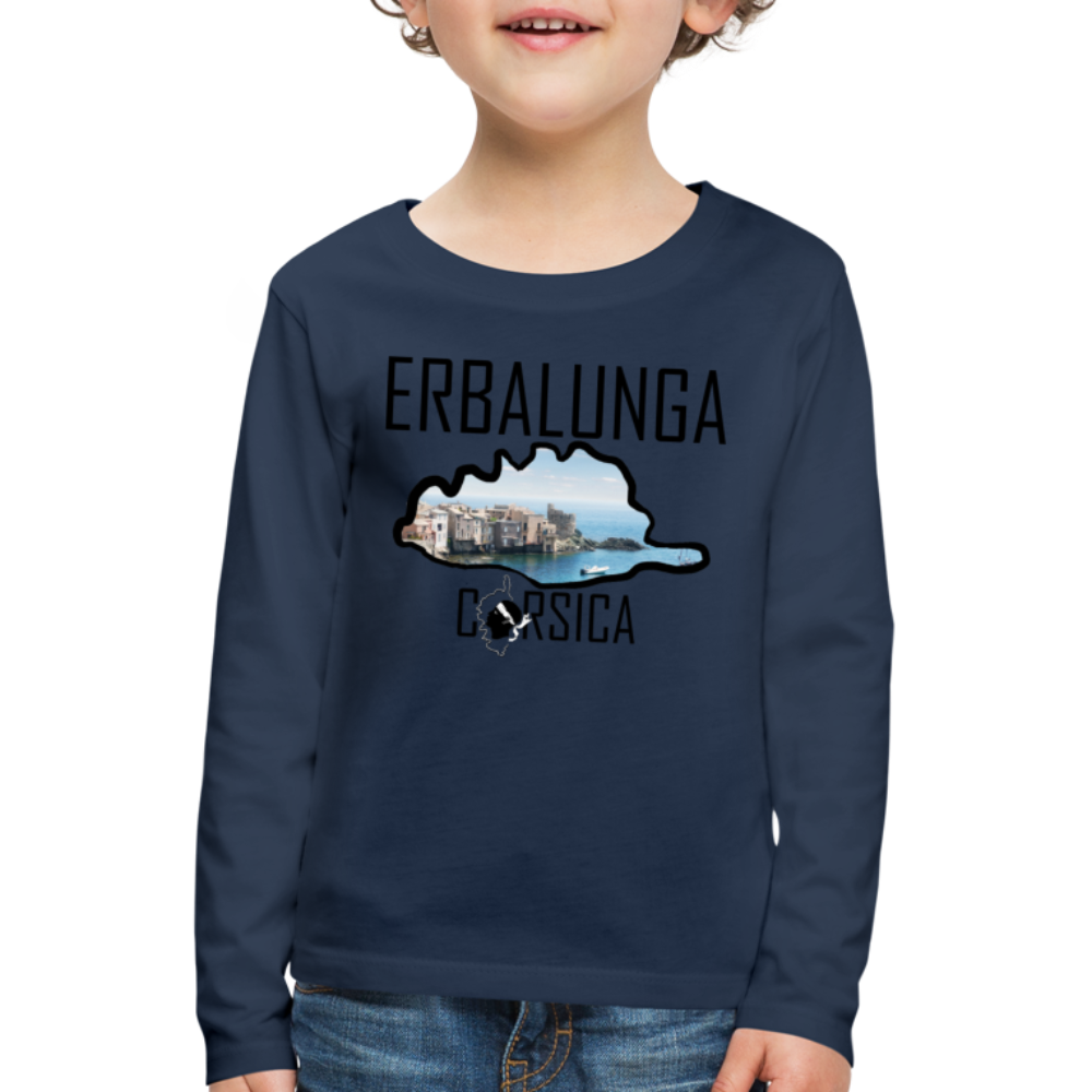T-shirt ML Enfant Erbalunga Corsica - Ochju Ochju bleu marine / 98/104 (2 ans) SPOD T-shirt manches longues Premium Enfant T-shirt ML Enfant Erbalunga Corsica