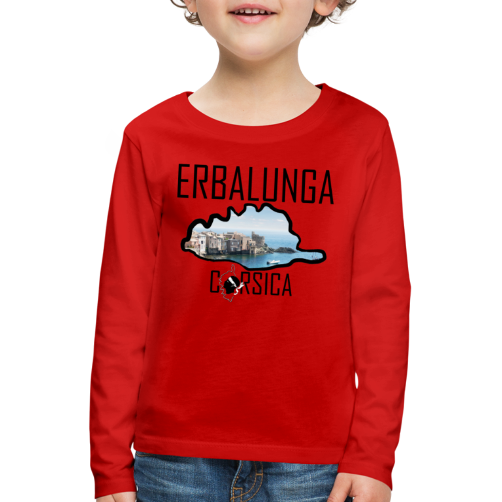 T-shirt ML Enfant Erbalunga Corsica - Ochju Ochju rouge / 98/104 (2 ans) SPOD T-shirt manches longues Premium Enfant T-shirt ML Enfant Erbalunga Corsica