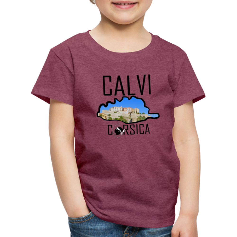 T-shirt Premium Enfant Calvi Corsica - Ochju Ochju rouge bordeaux chiné / 98/104 (2 ans) SPOD T-shirt Premium Enfant T-shirt Premium Enfant Calvi Corsica