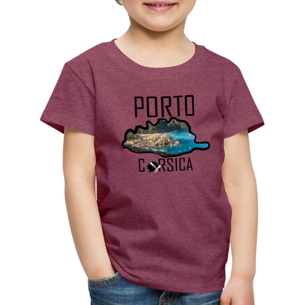 T-shirt Premium Enfant Porto Corsica - Ochju Ochju rouge bordeaux chiné / 98/104 (2 ans) SPOD T-shirt Premium Enfant T-shirt Premium Enfant Porto Corsica