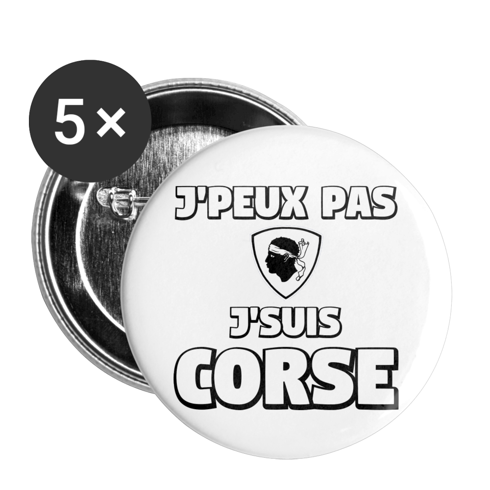 Lot de 5 badges (32 mm) J'Suis Corse - Ochju Ochju taille unique SPOD Lot de 5 moyens badges (32 mm) Lot de 5 badges (32 mm) J'Suis Corse