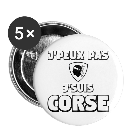 Lot de 5 badges (32 mm) J'Suis Corse - Ochju Ochju taille unique SPOD Lot de 5 moyens badges (32 mm) Lot de 5 badges (32 mm) J'Suis Corse