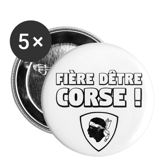 Lot de 5 badges (32 mm) Fière d'être Corse - Ochju Ochju taille unique SPOD Lot de 5 moyens badges (32 mm) Lot de 5 badges (32 mm) Fière d'être Corse