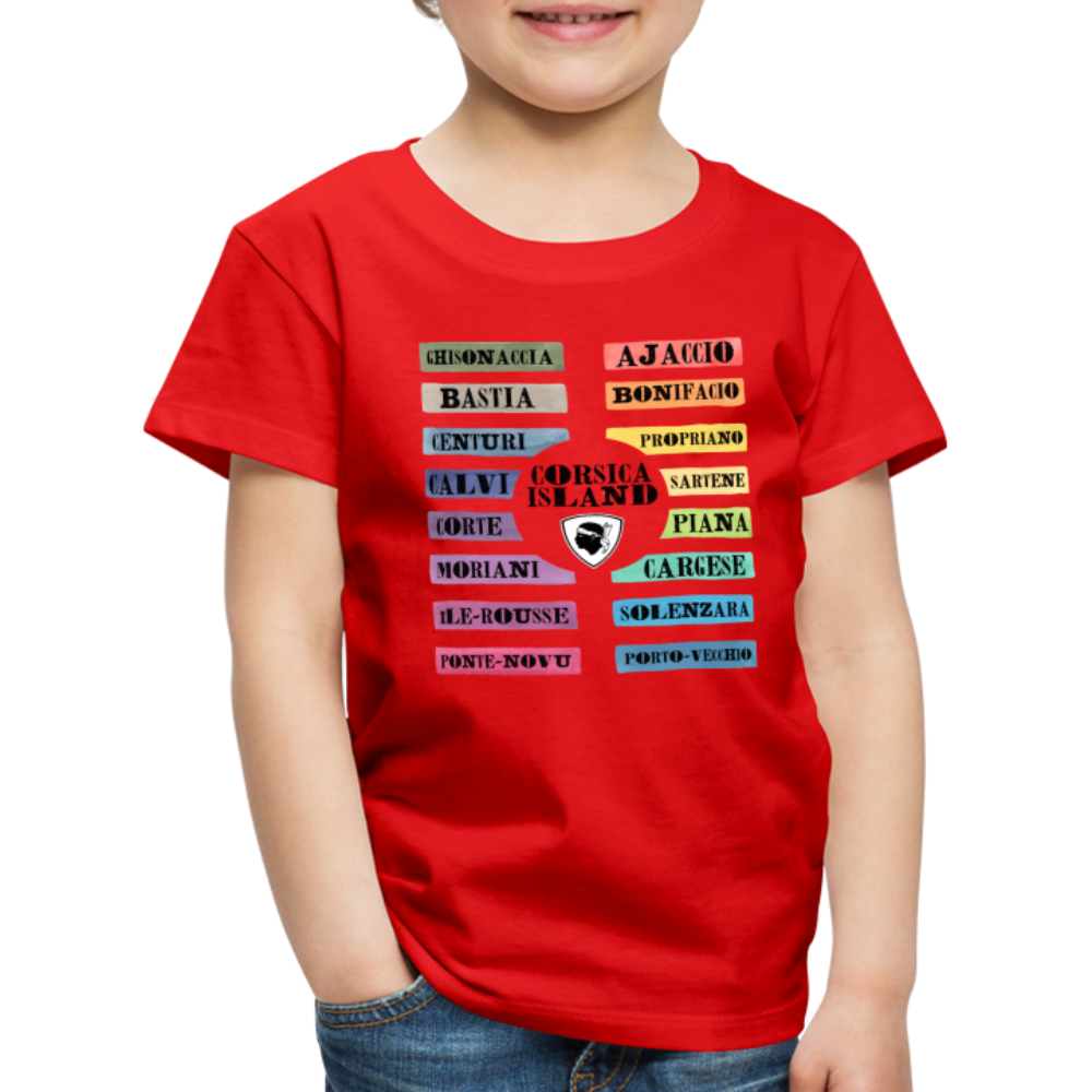 T-shirt Premium Enfant Corsica Island - Ochju Ochju rouge / 98/104 (2 ans) SPOD T-shirt Premium Enfant T-shirt Premium Enfant Corsica Island
