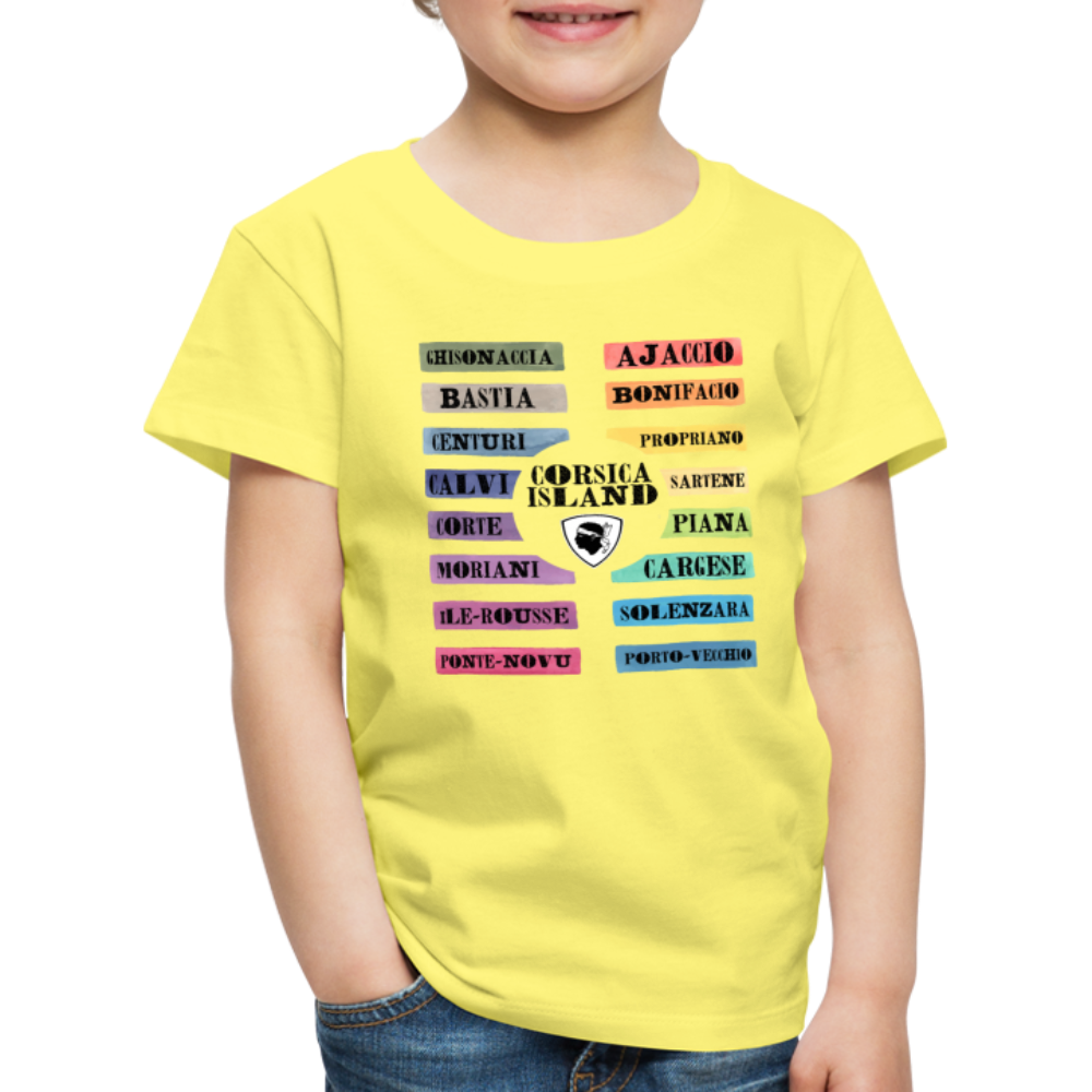 T-shirt Premium Enfant Corsica Island - Ochju Ochju jaune / 98/104 (2 ans) SPOD T-shirt Premium Enfant T-shirt Premium Enfant Corsica Island