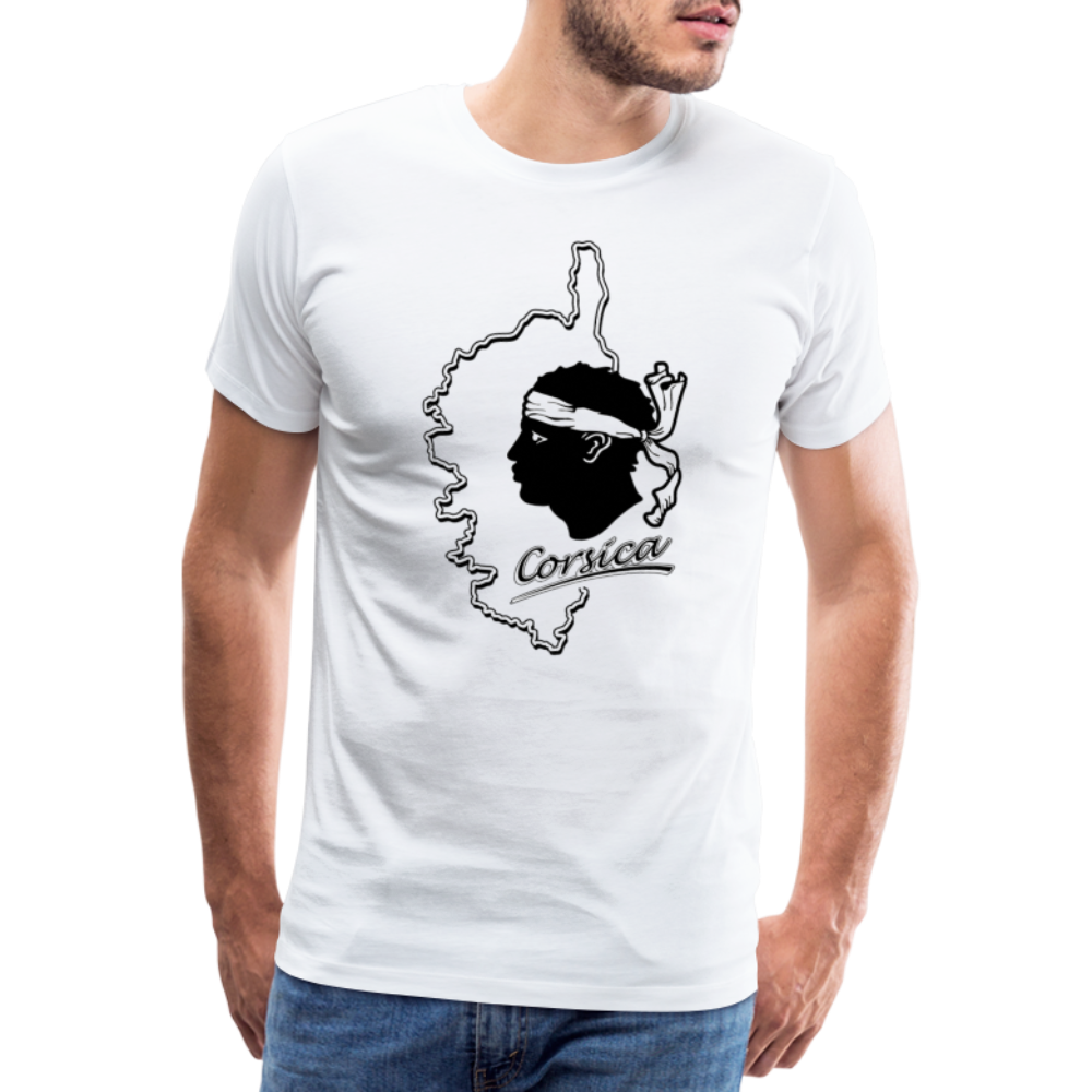 T-shirt Premium Homme Corse & Tête de Maure - Ochju Ochju blanc / S SPOD T-shirt Premium Homme T-shirt Premium Homme Corse & Tête de Maure