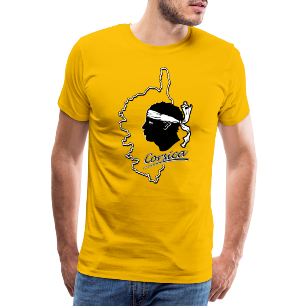 T-shirt Premium Homme Corse & Tête de Maure - Ochju Ochju jaune soleil / S SPOD T-shirt Premium Homme T-shirt Premium Homme Corse & Tête de Maure