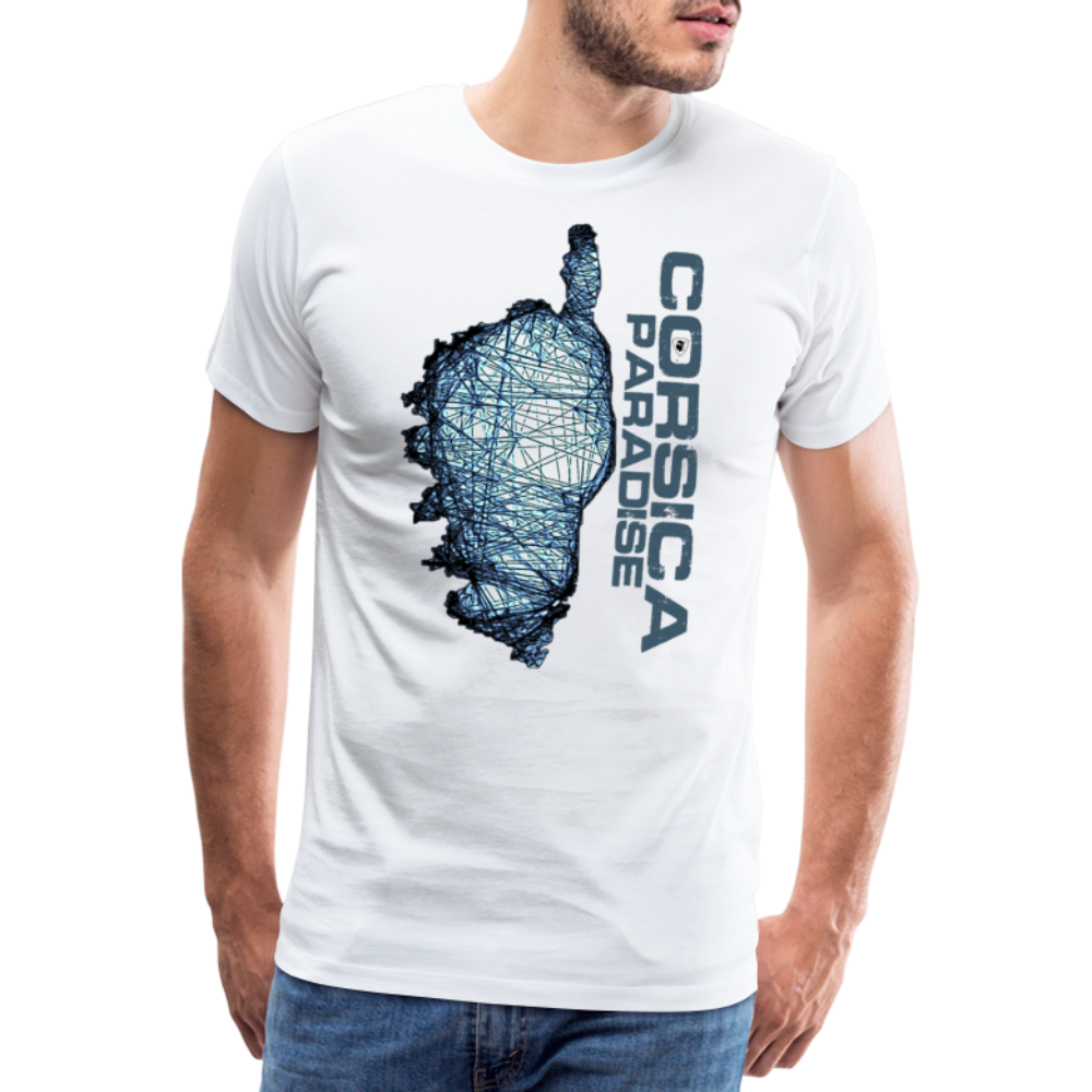 T-shirt Premium Homme Corsica Paradise - Ochju Ochju blanc / S SPOD T-shirt Premium Homme T-shirt Premium Homme Corsica Paradise