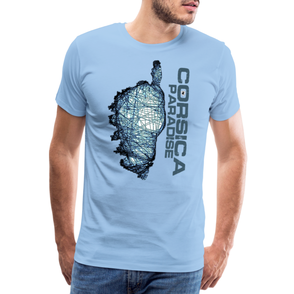 T-shirt Premium Homme Corsica Paradise - Ochju Ochju ciel / S SPOD T-shirt Premium Homme T-shirt Premium Homme Corsica Paradise