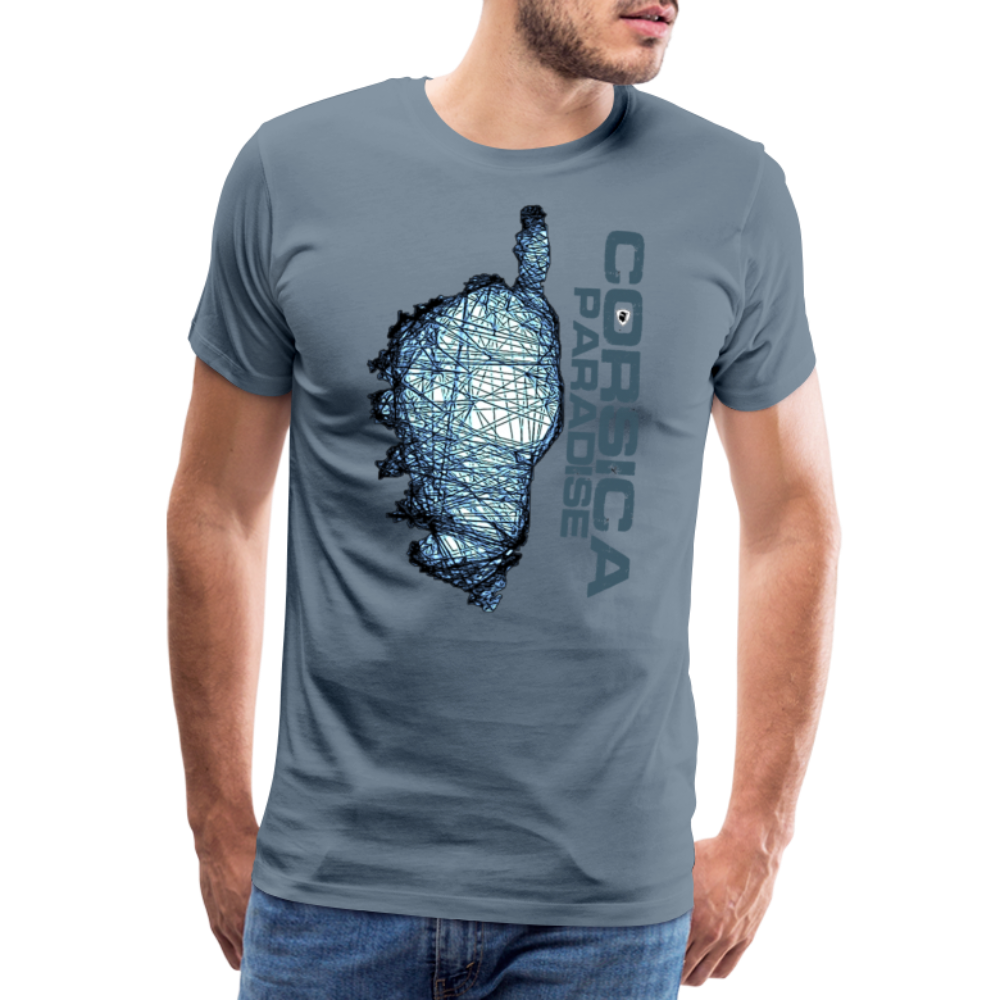 T-shirt Premium Homme Corsica Paradise - Ochju Ochju gris bleu / S SPOD T-shirt Premium Homme T-shirt Premium Homme Corsica Paradise