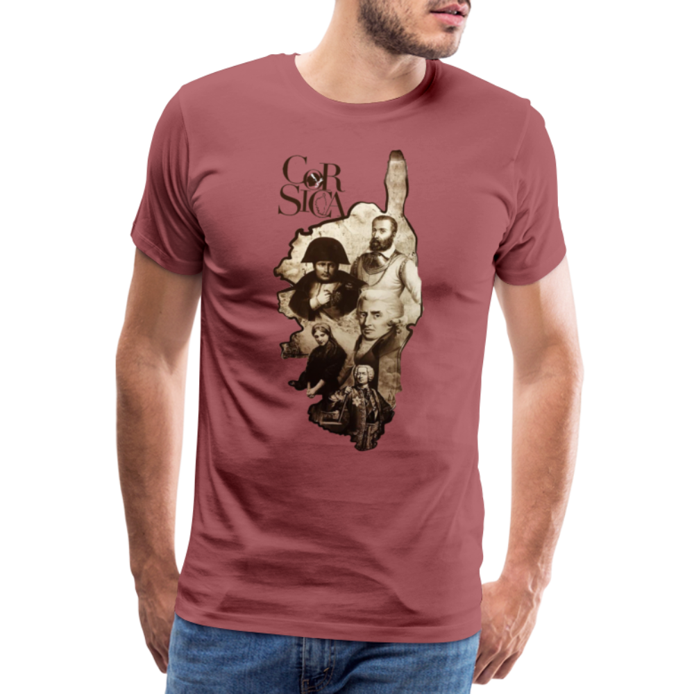 T-shirt Premium Homme Les Grands Hommes Corses - Ochju Ochju bordeaux délavé / S SPOD T-shirt Premium Homme T-shirt Premium Homme Les Grands Hommes Corses