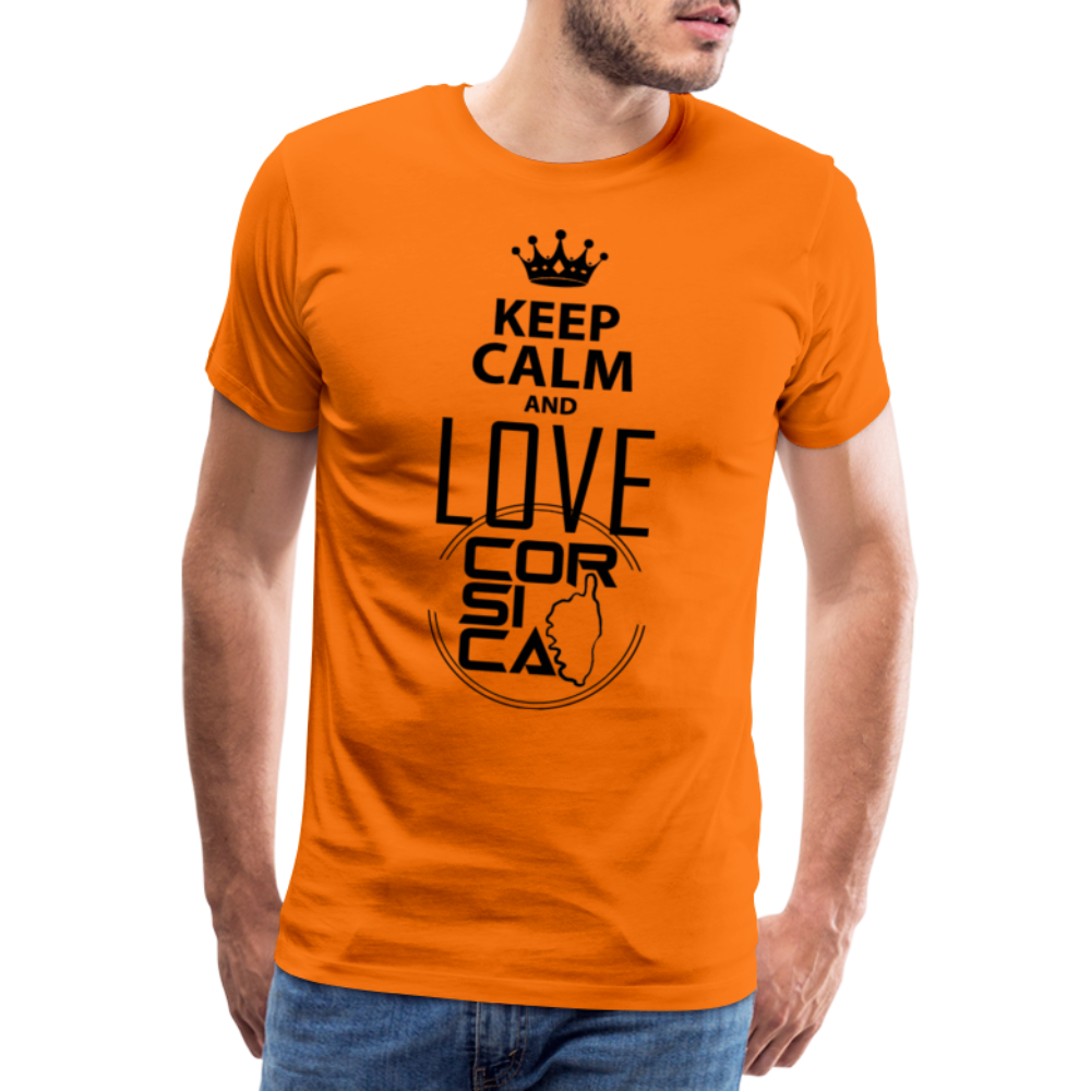 T-shirt Premium Homme Keep Calm and Love Corsica - Ochju Ochju orange / S SPOD T-shirt Premium Homme T-shirt Premium Homme Keep Calm and Love Corsica